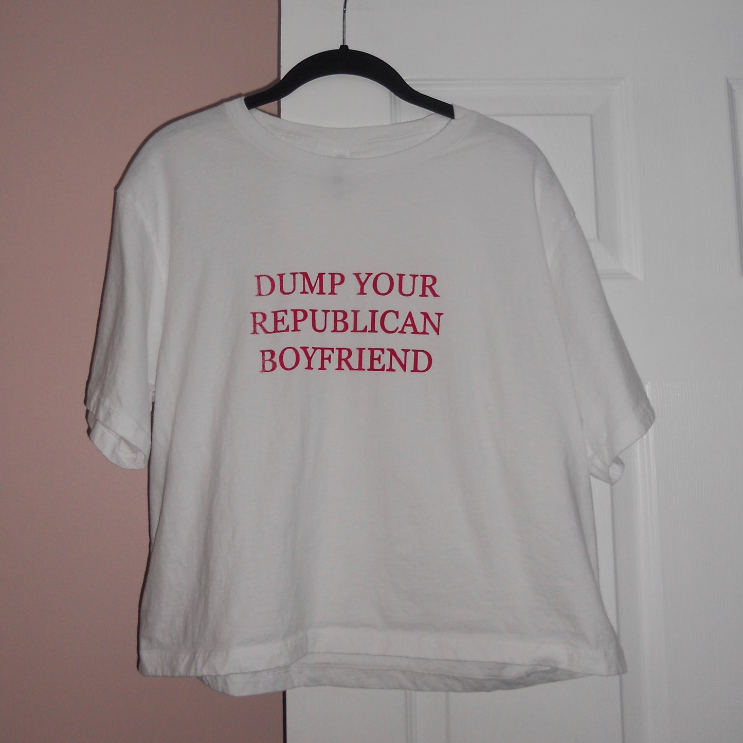 DUMP YOUR REPUBLICAN BOYFRIEND white boxy tee