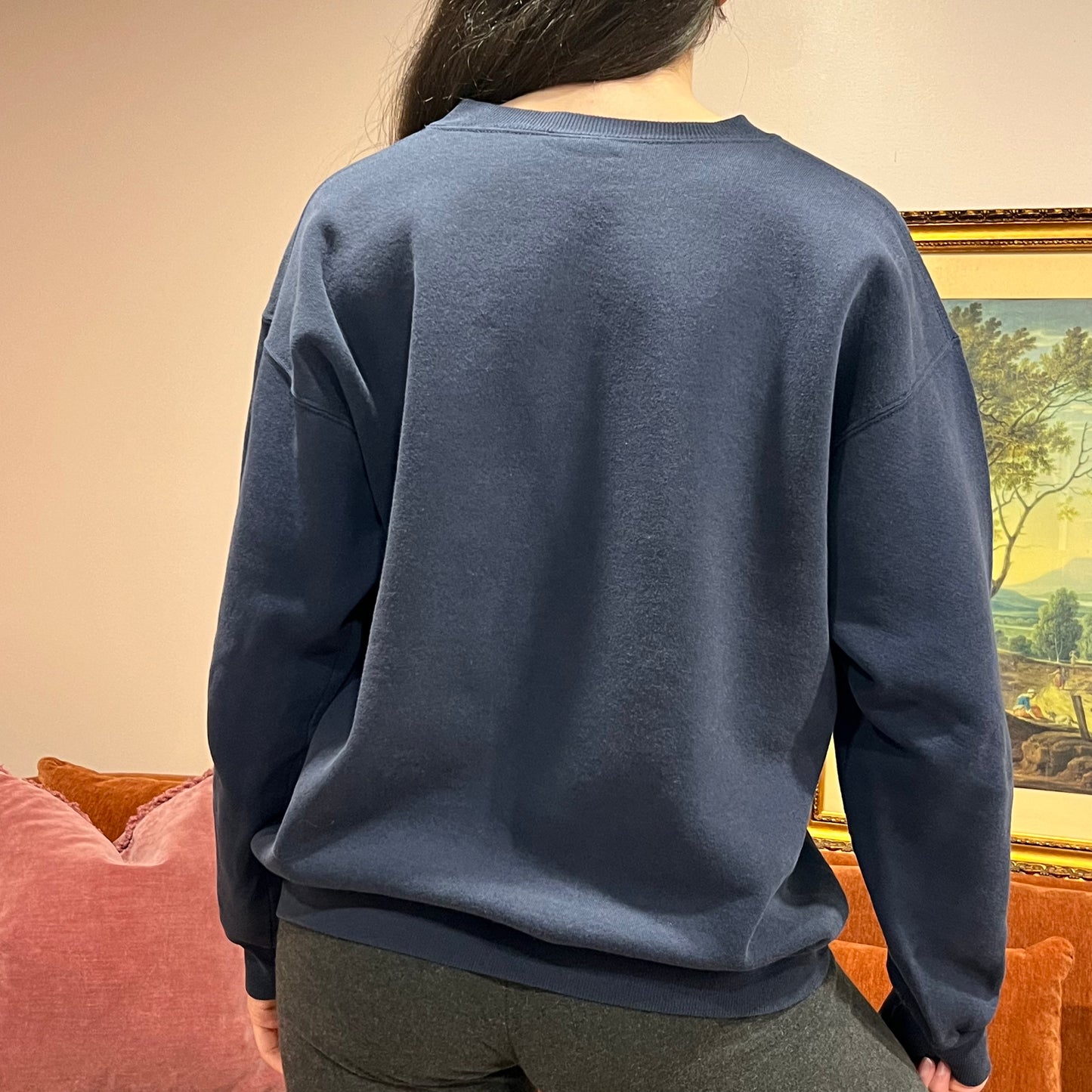 DUMP YOUR REPUBLICAN BOYFRIEND deer crewneck with orange text (L)