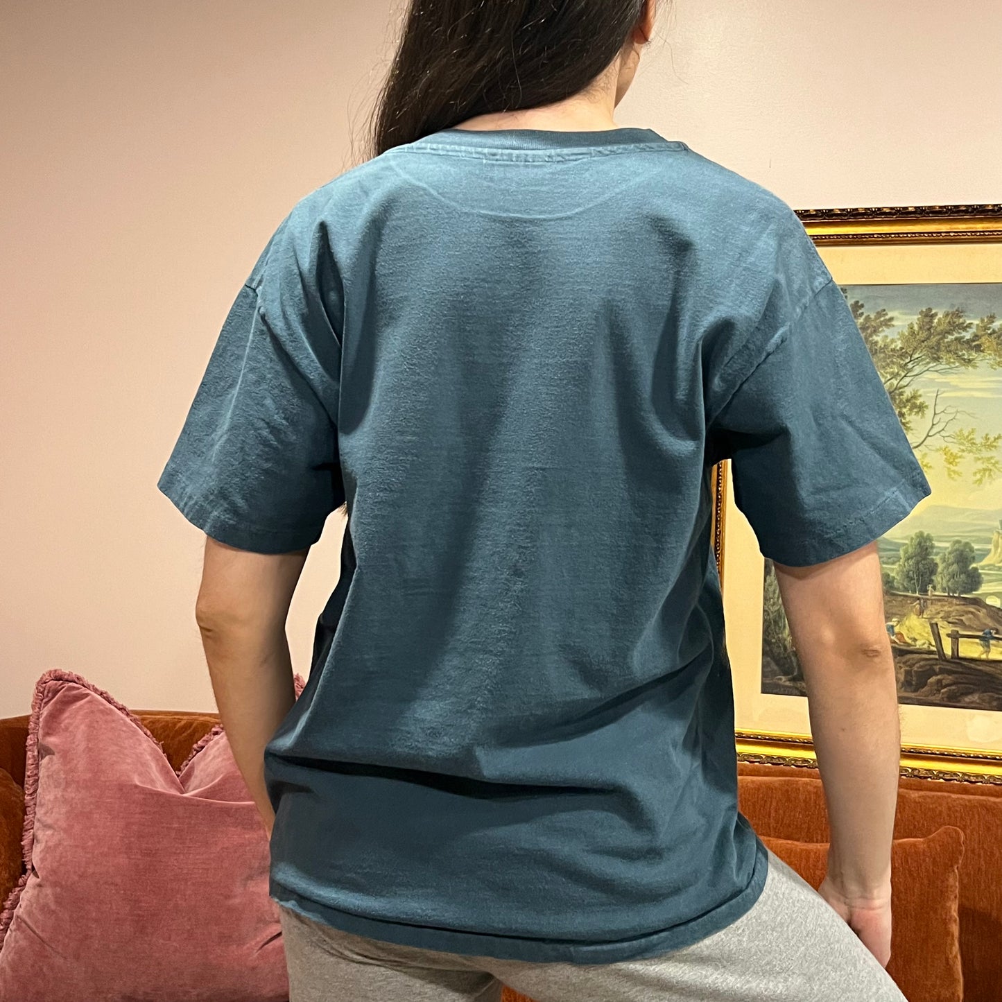 DIVORCE YOUR REPUBLICAN HUSBAND wolf t-shirt with pink text (L)