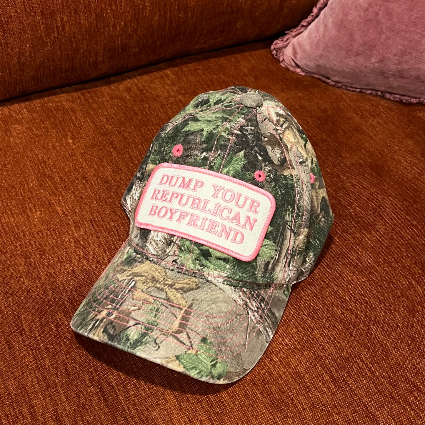 DUMP YOUR REPUBLICAN BOYFRIEND camo hat