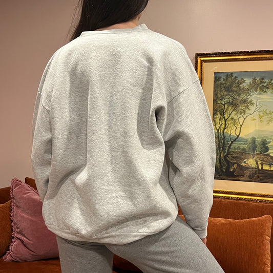 DIVORCE YOUR REPUBLICAN HUSBAND animal crewneck with orange text (XL)