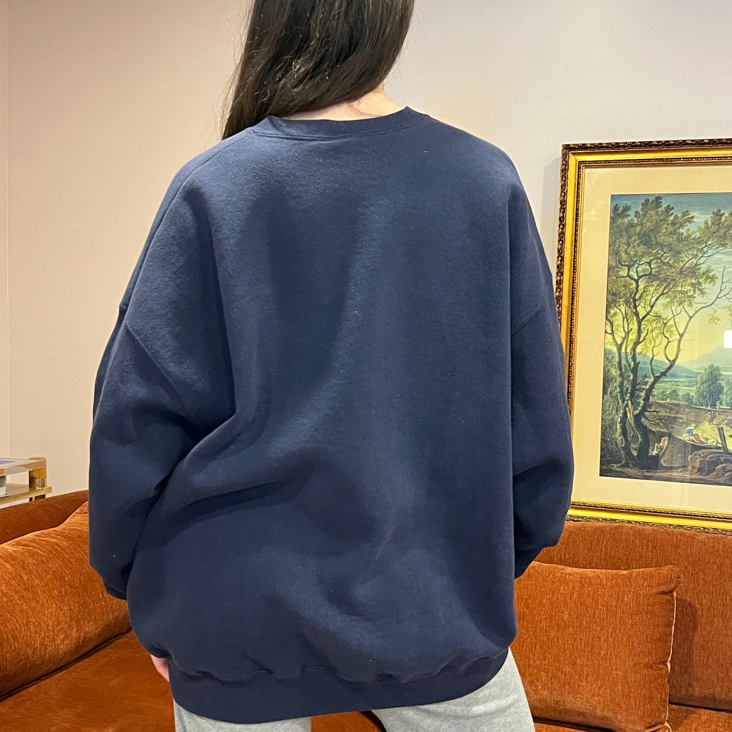 DUMP YOUR REPUBLICAN BOYFRIEND navy crewneck with white text (XXL)