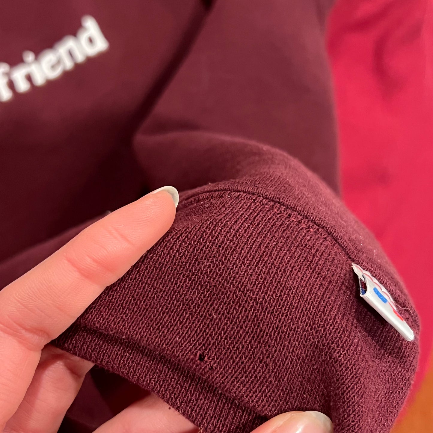 DUMP YOUR REPUBLICAN BOYFRIEND red crewneck with white text (XL)