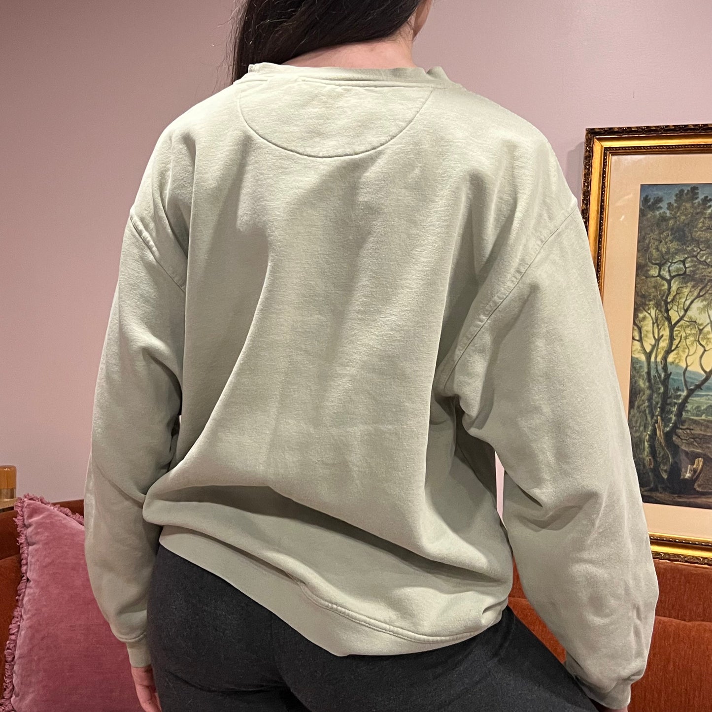 DIVORCE YOUR REPUBLICAN HUSBAND animal crewneck with orange text (XL)