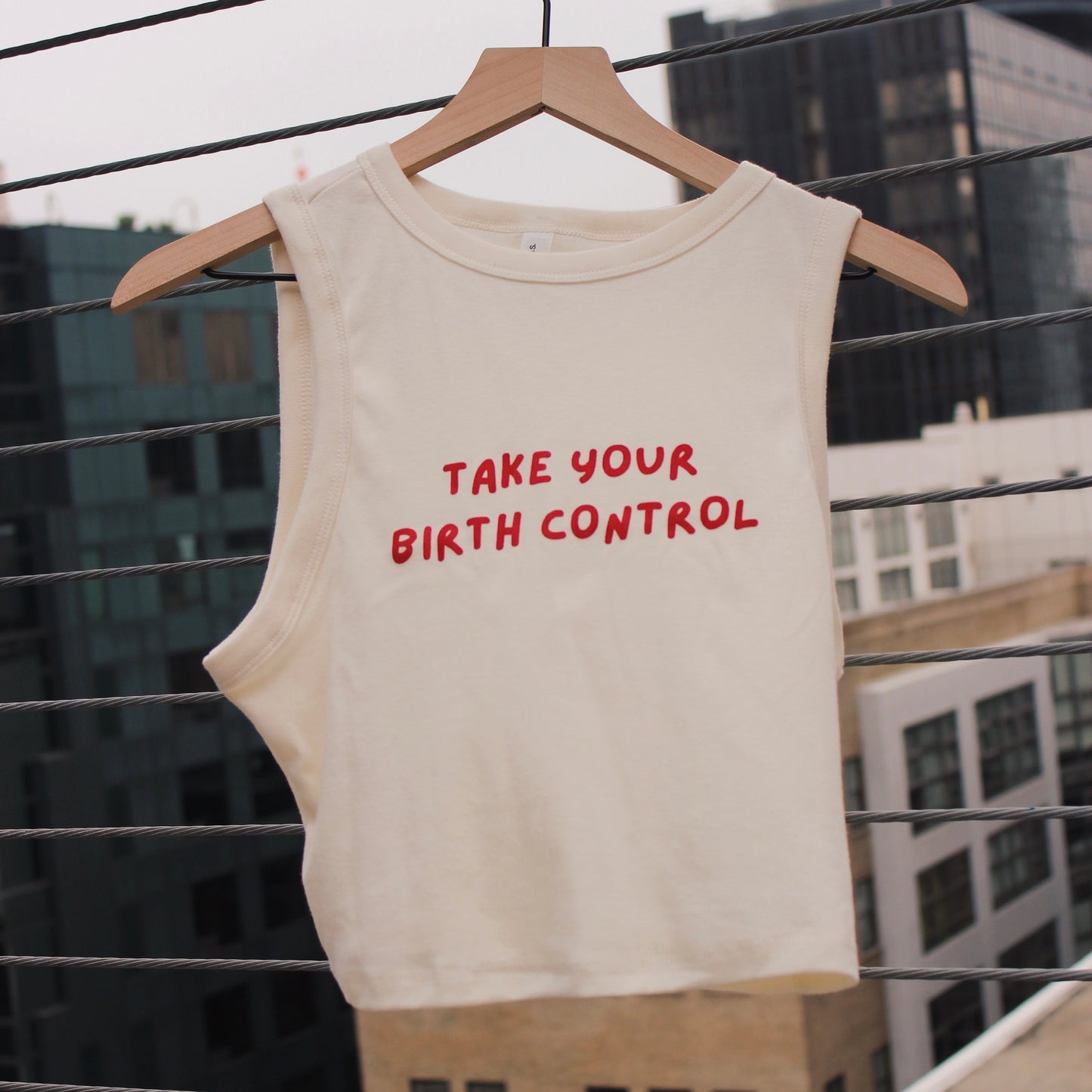 TAKE YOUR BIRTH CONTROL cream muscle tank