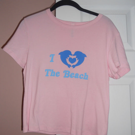 I <3 THE BEACH baby tee *size 2XL*