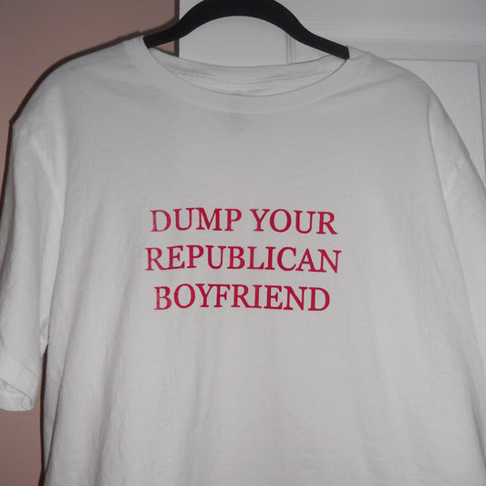 DUMP YOUR REPUBLICAN BOYFRIEND boxy tee