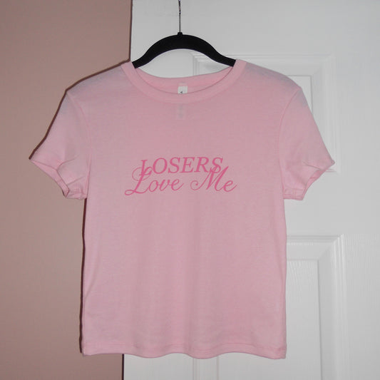 LOSERS LOVE ME baby tee