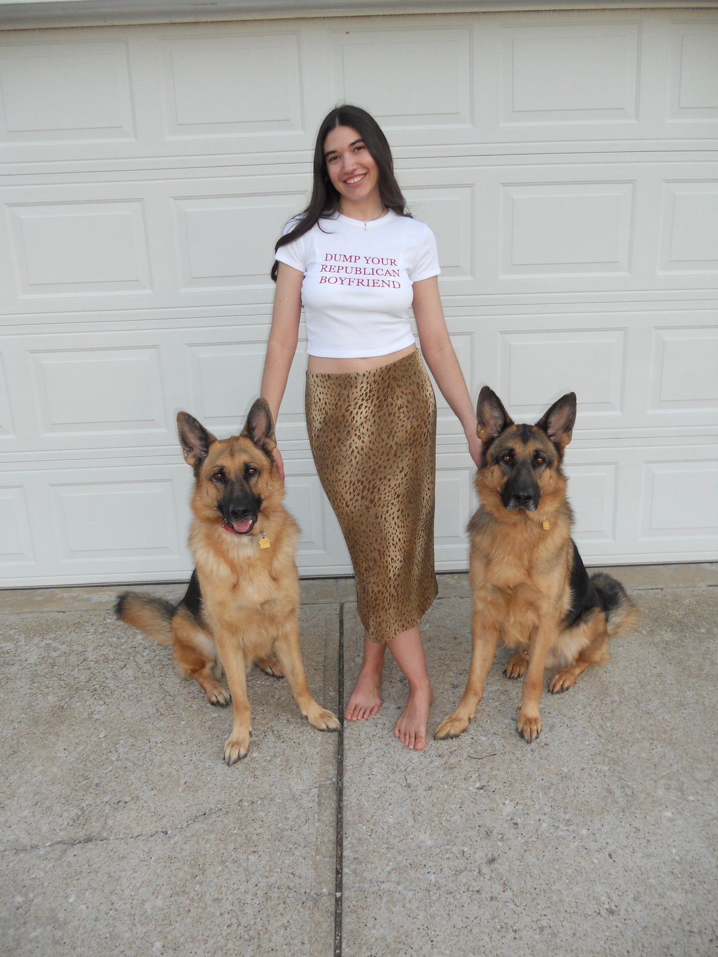 DUMP YOUR REPUBLICAN BOYFRIEND white baby tee