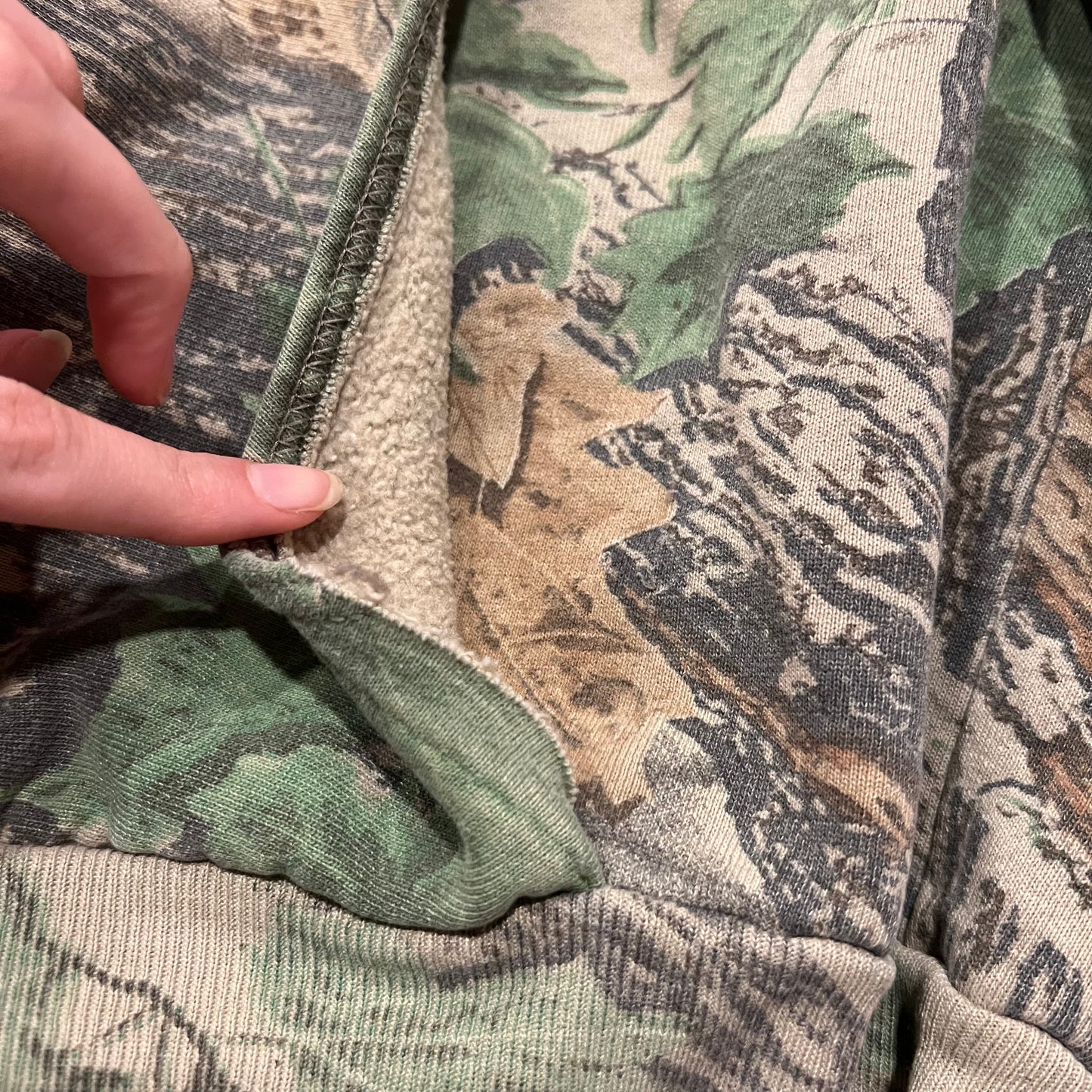 DUMP YOUR REPUBLICAN BOYFRIEND camo zip-up with pink text (L)