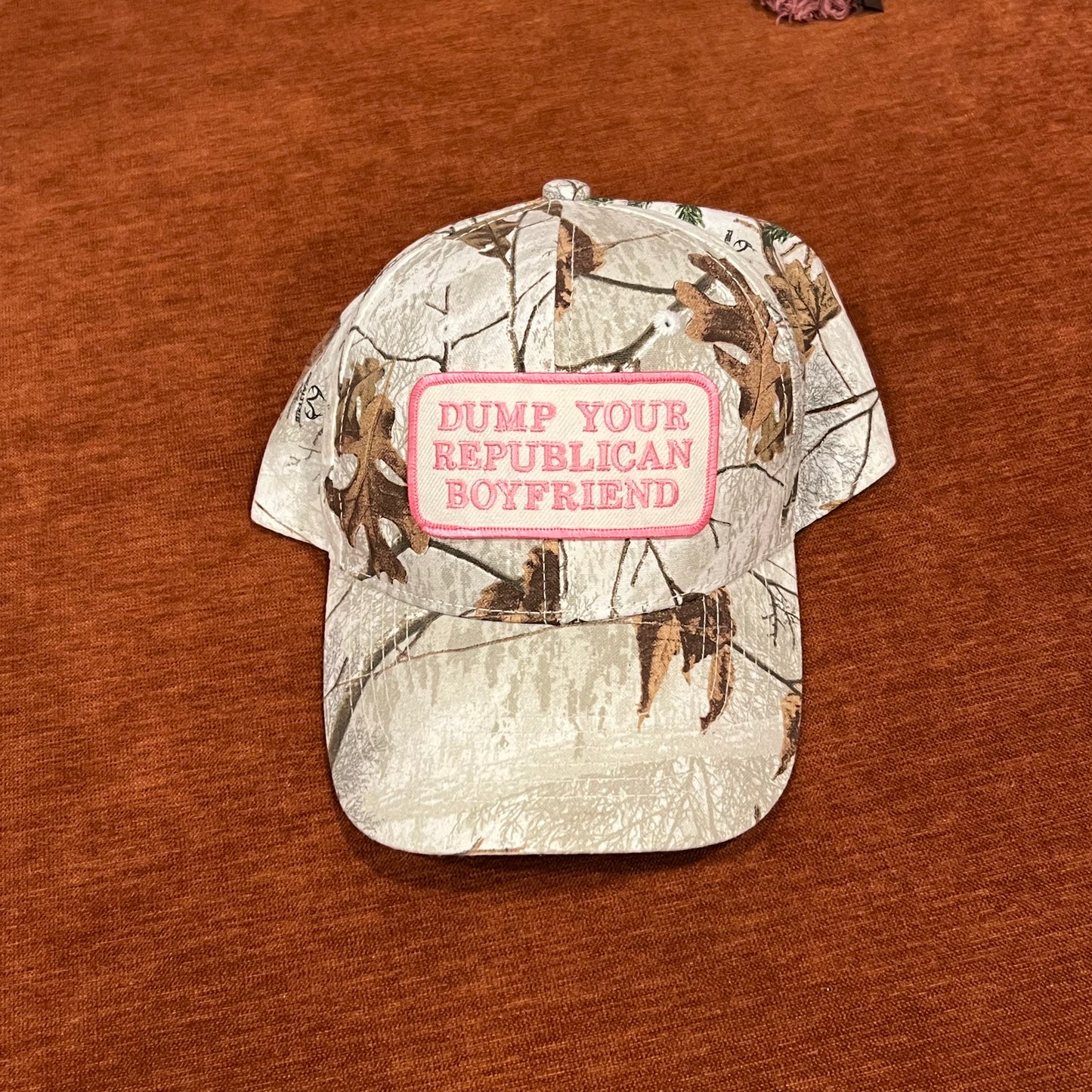 DUMP YOUR REPUBLICAN BOYFRIEND white camo hat
