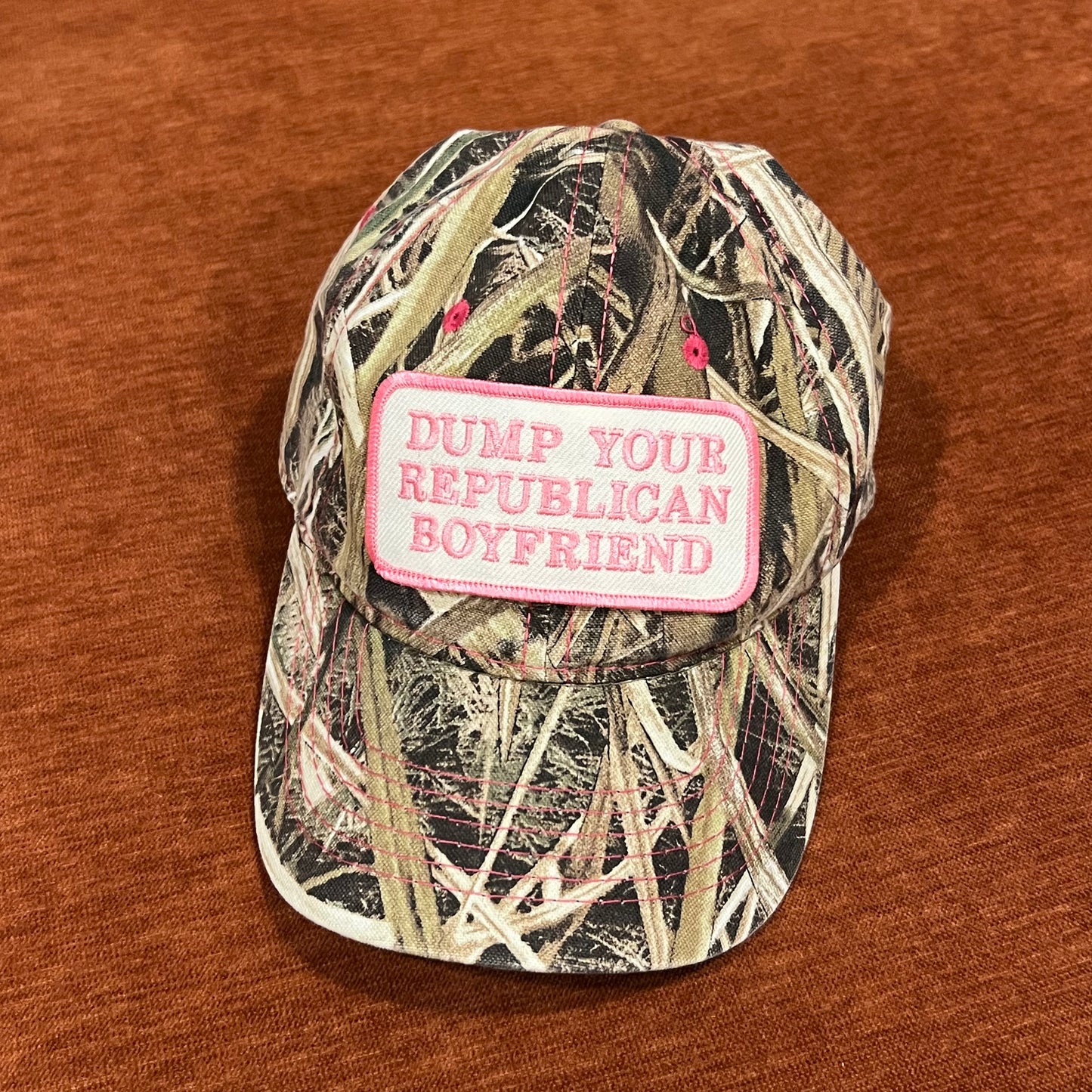DUMP YOUR REPUBLICAN BOYFRIEND camo hat