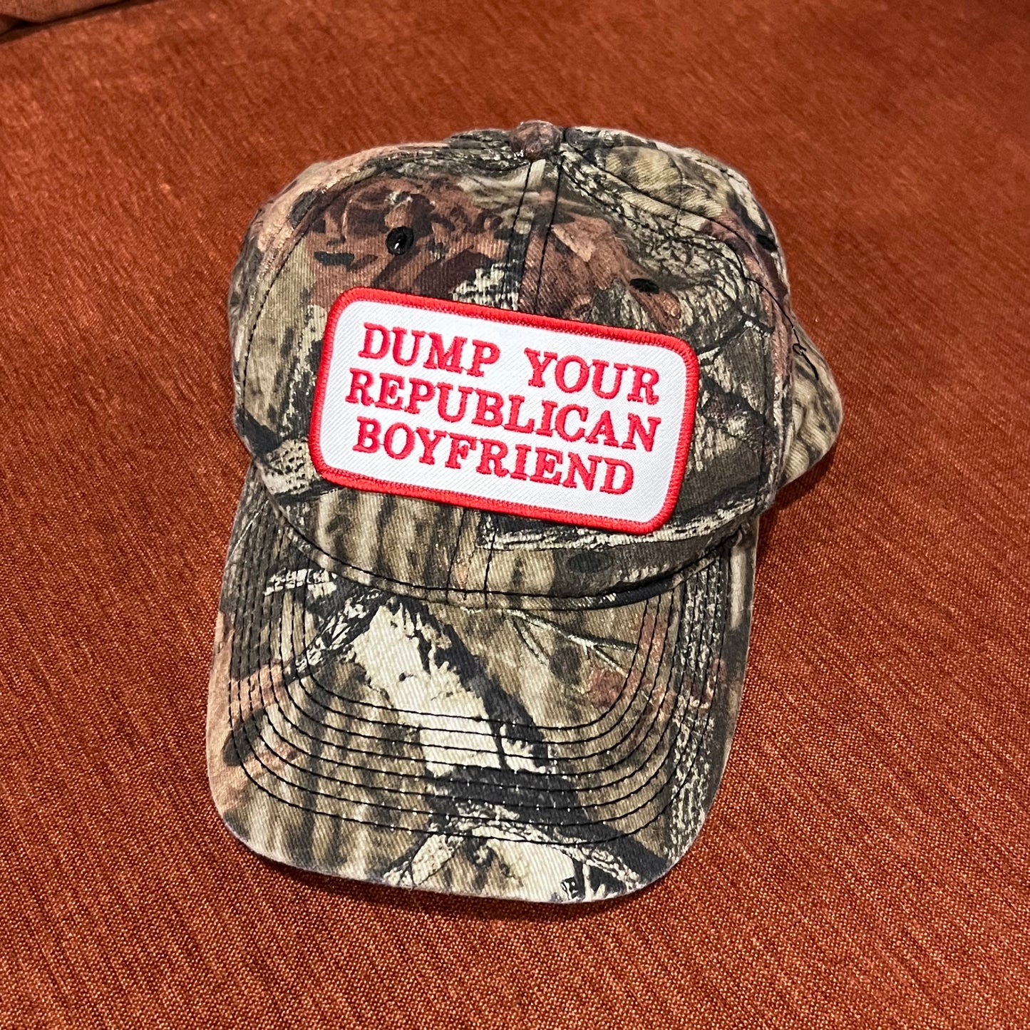 DUMP YOUR REPUBLICAN BOYFRIEND camo hat