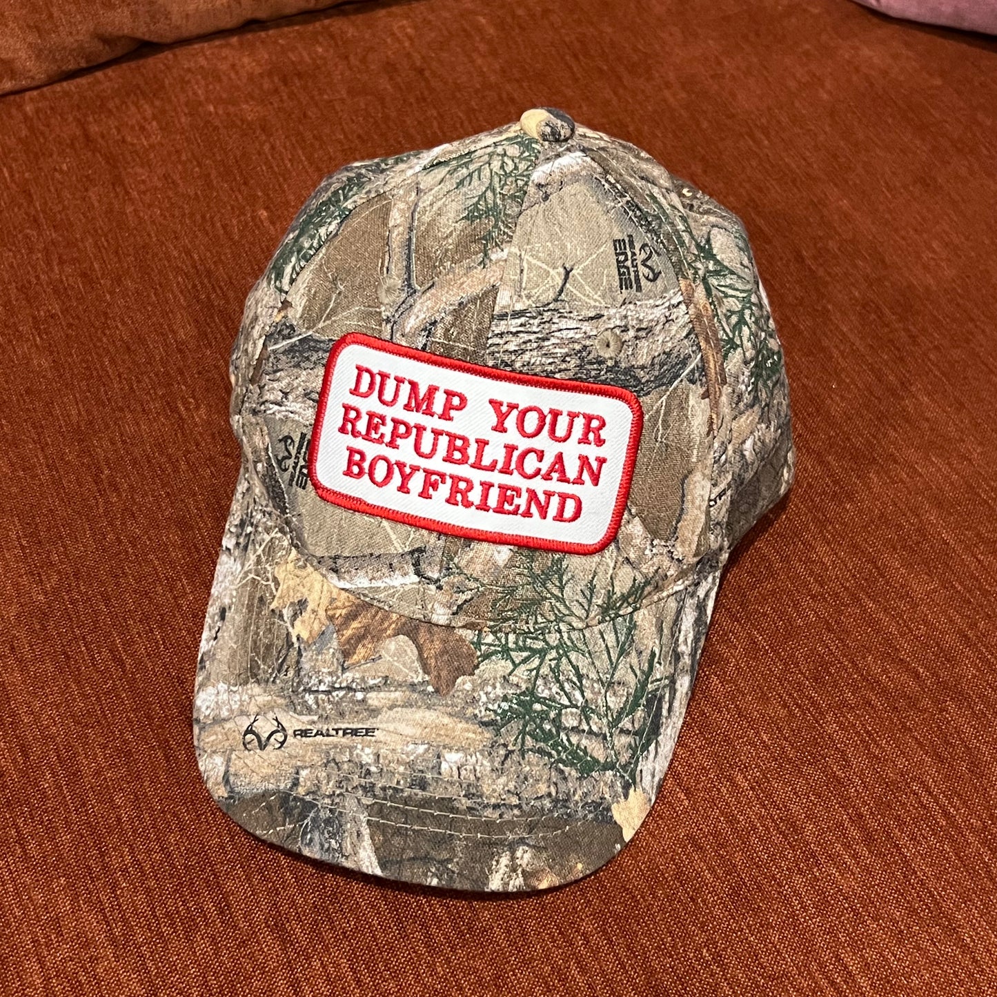 DUMP YOUR REPUBLICAN BOYFRIEND camo hat