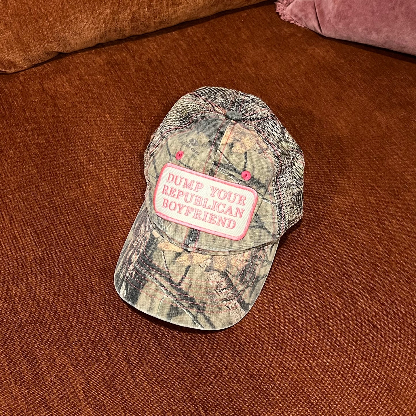 DUMP YOUR REPUBLICAN BOYFRIEND camo hat