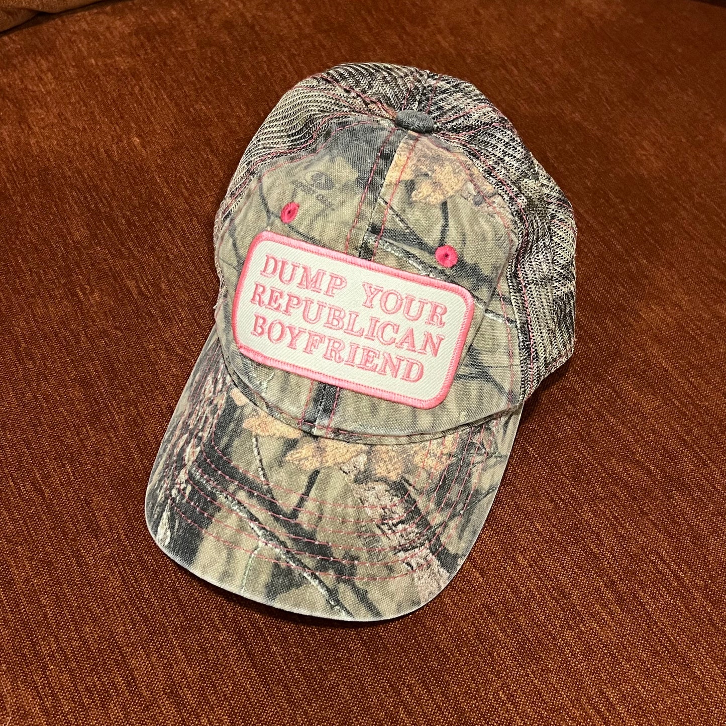 DUMP YOUR REPUBLICAN BOYFRIEND camo hat