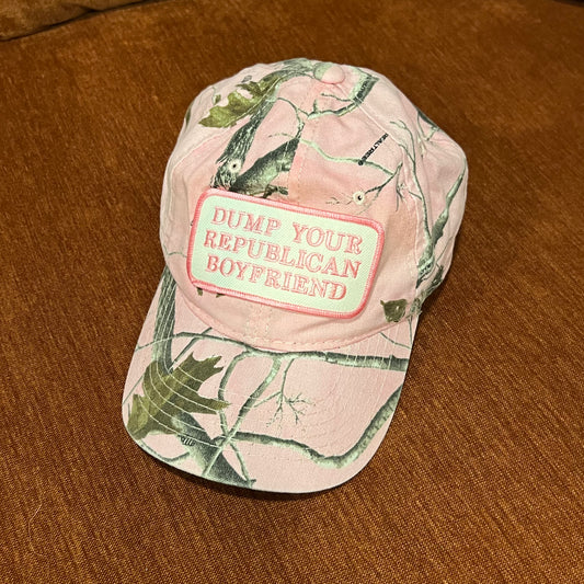 DUMP YOUR REPUBLICAN BOYFRIEND pink camo hat