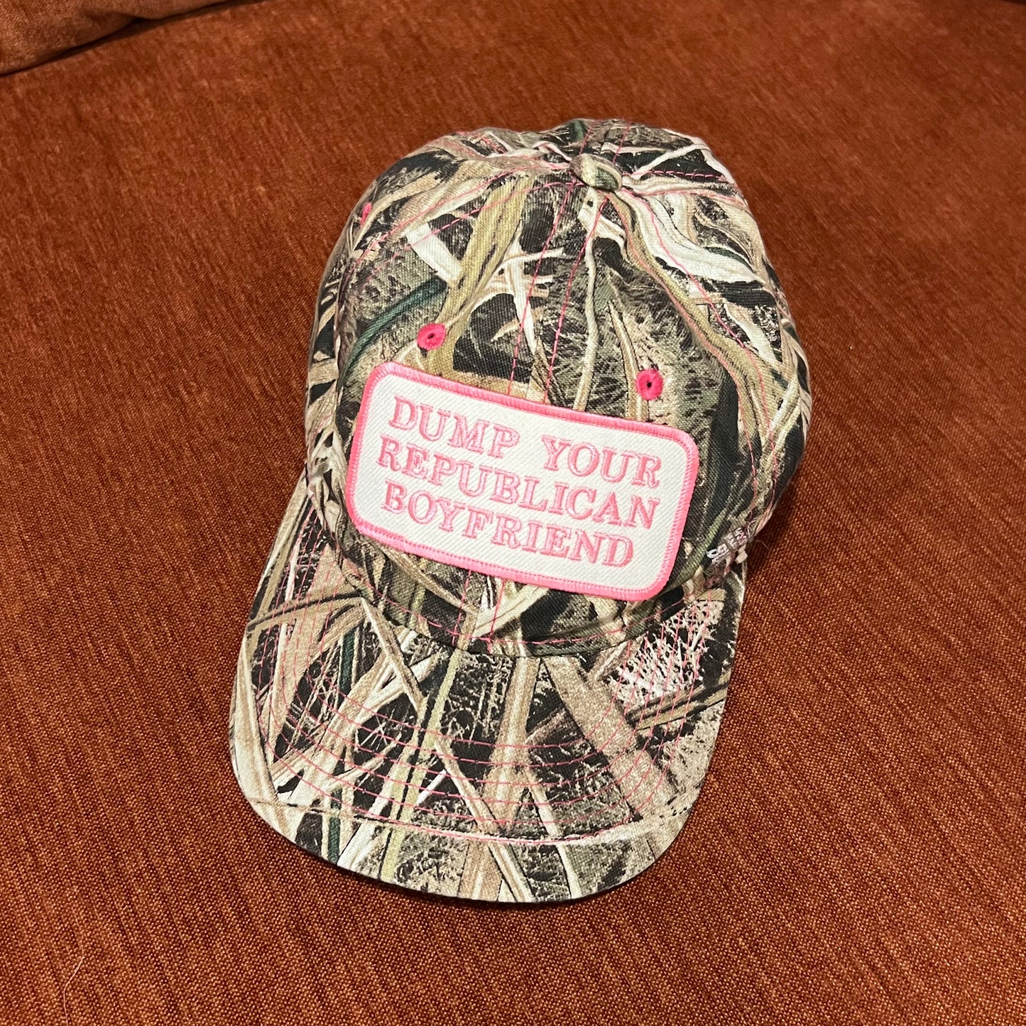 DUMP YOUR REPUBLICAN BOYFRIEND camo hat