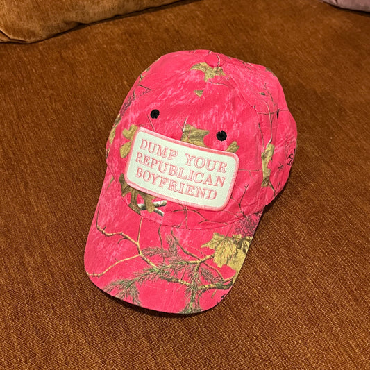 DUMP YOUR REPUBLICAN BOYFRIEND pink camo hat