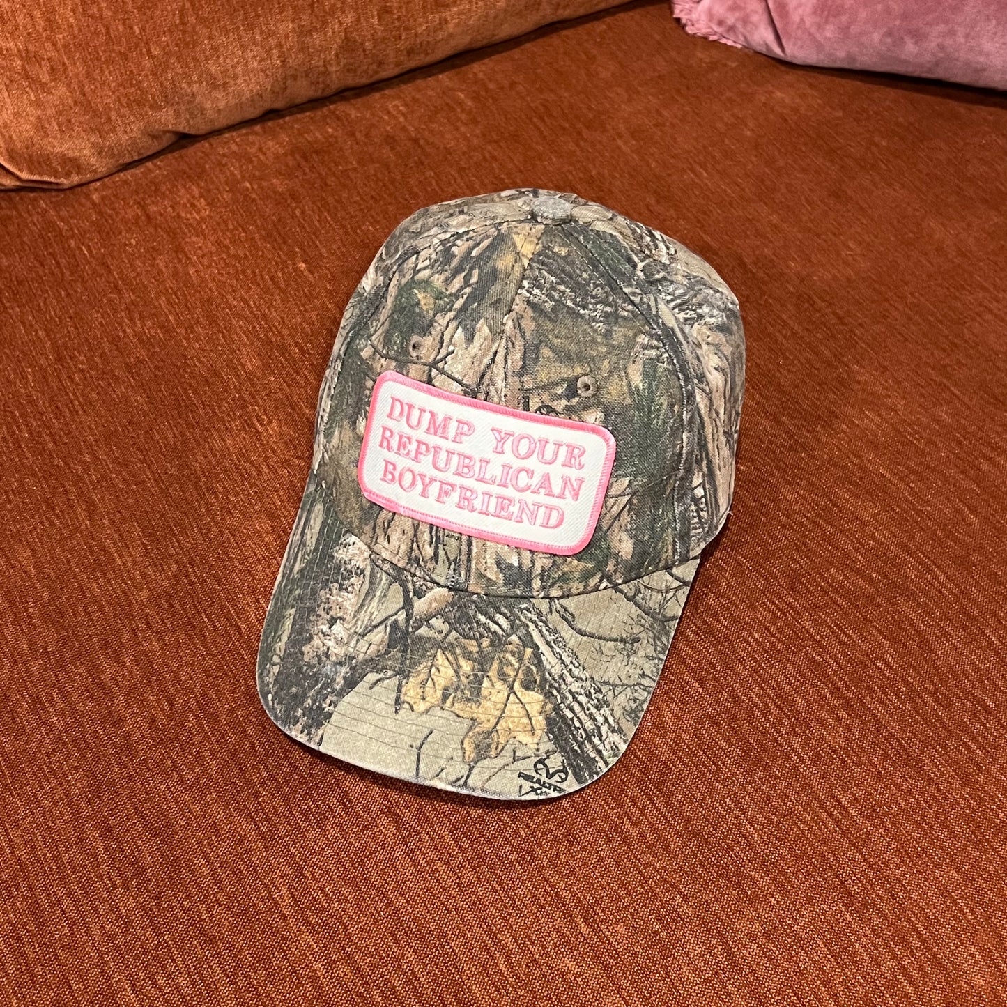 DUMP YOUR REPUBLICAN BOYFRIEND camo hat