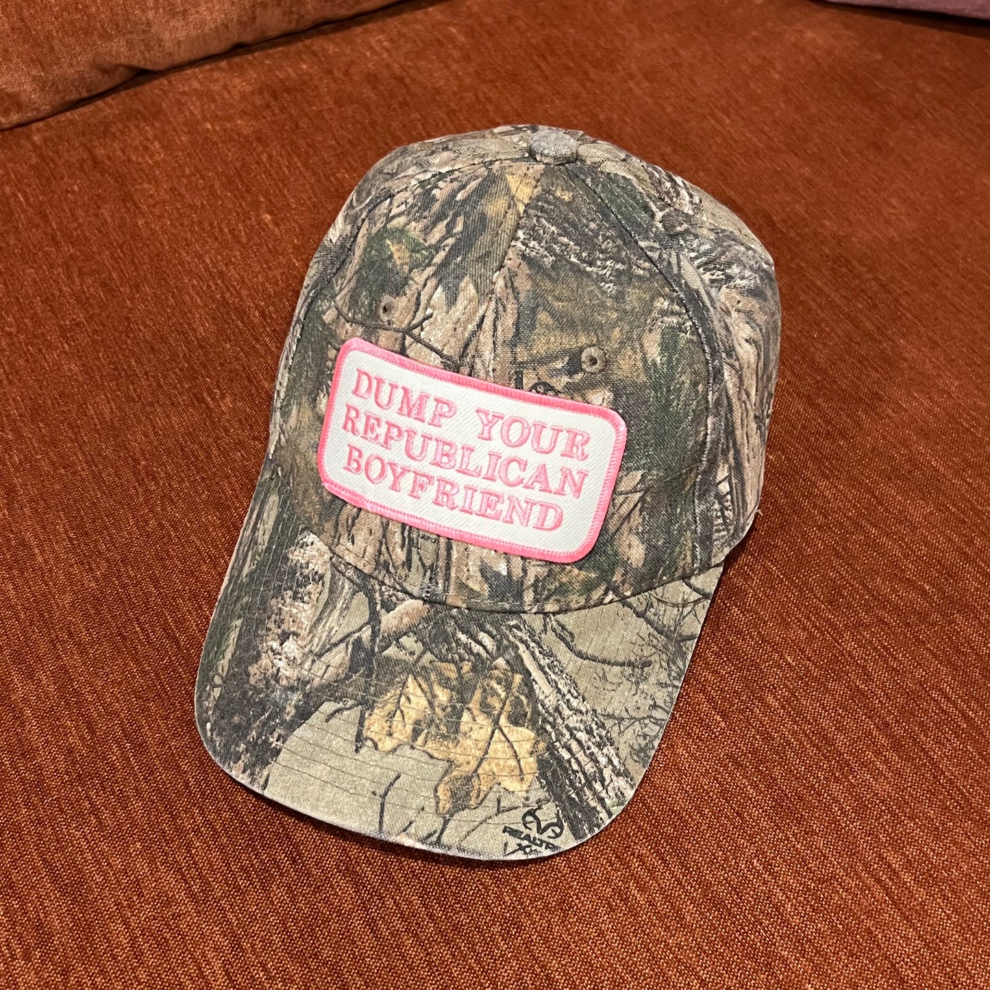 DUMP YOUR REPUBLICAN BOYFRIEND camo hat