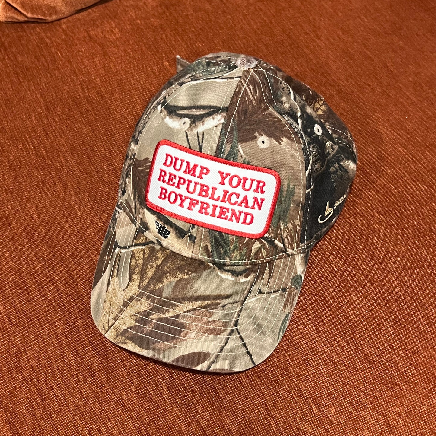 DUMP YOUR REPUBLICAN BOYFRIEND camo hat