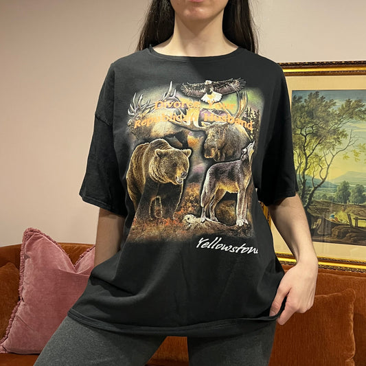 DIVORCE YOUR REPUBLICAN HUSBAND animal t-shirt with orange text (2XL)