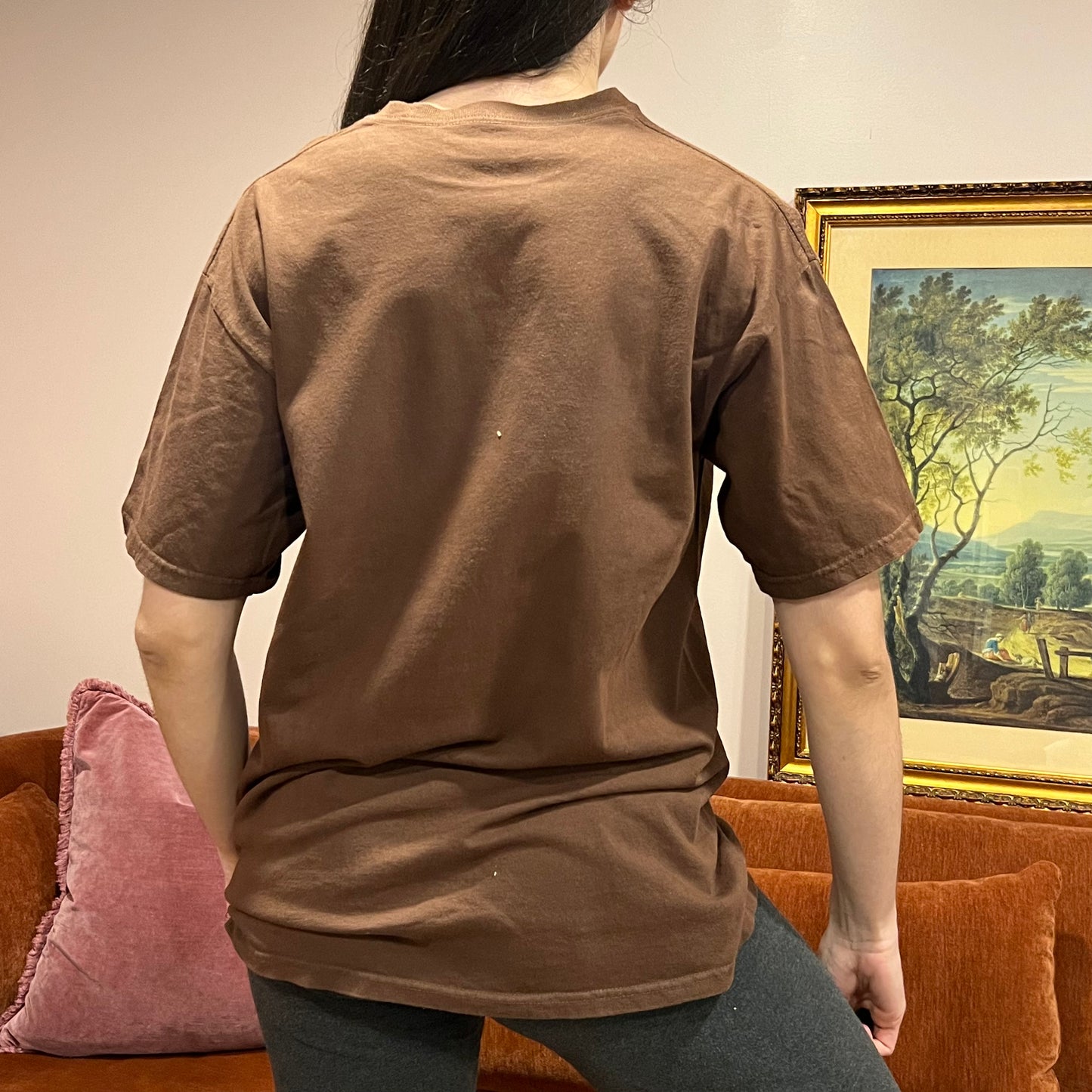 DIVORCE YOUR REPUBLICAN HUSBAND animal t-shirt with orange text (L)