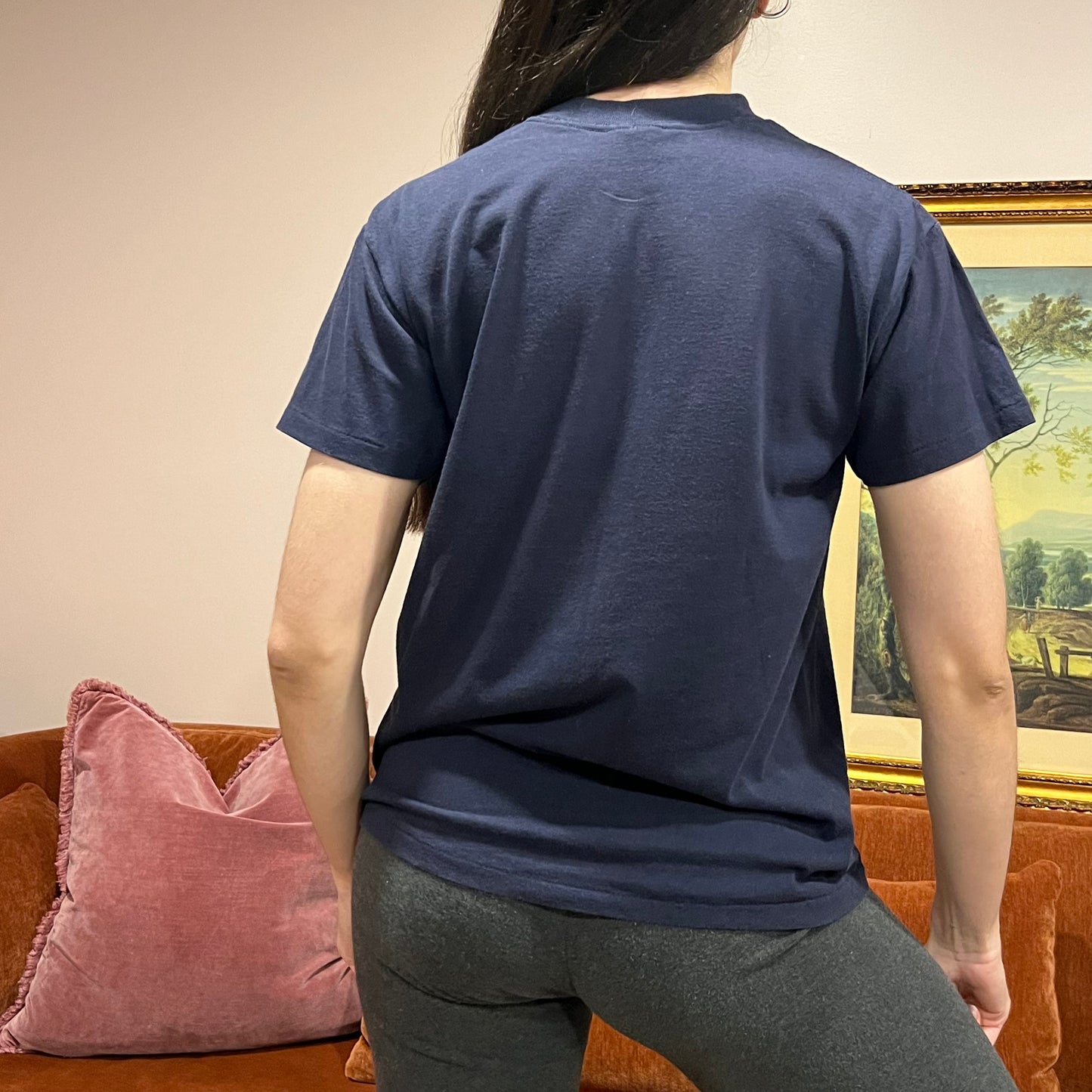 DIVORCE YOUR REPUBLICAN HUSBAND horse t-shirt with orange text (M)