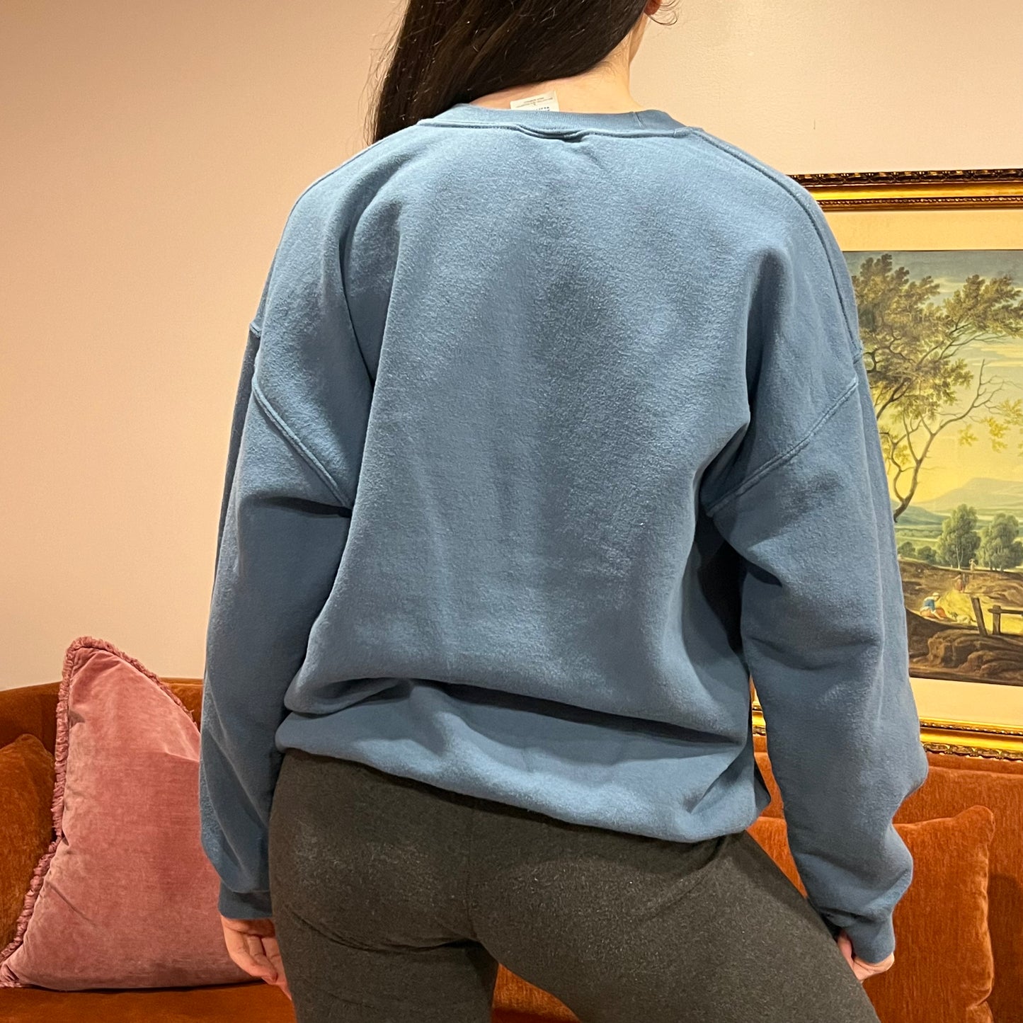 DIVORCE YOUR REPUBLICAN HUSBAND animal crewneck with orange text (L)