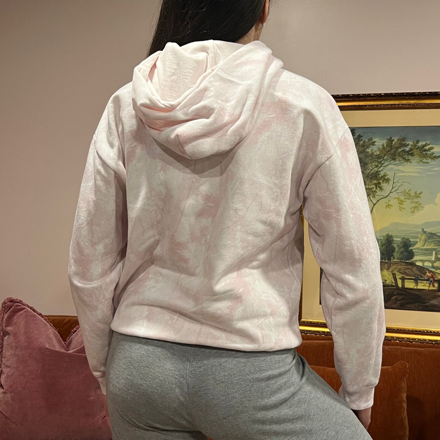 DIVORCE YOUR REPUBLICAN HUSBAND pink camo with pink text (XS)