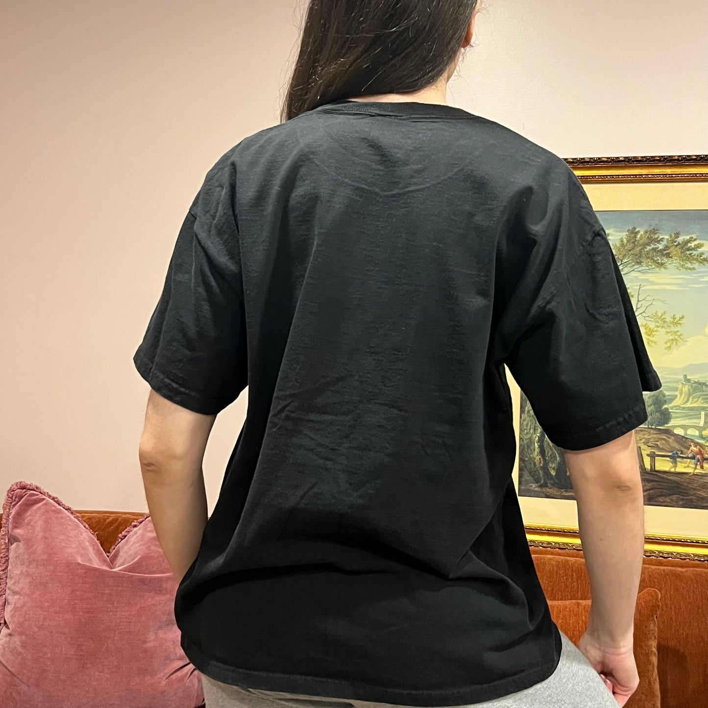 DIVORCE YOUR REPUBLICAN HUSBAND wolf t-shirt with pink text (L)