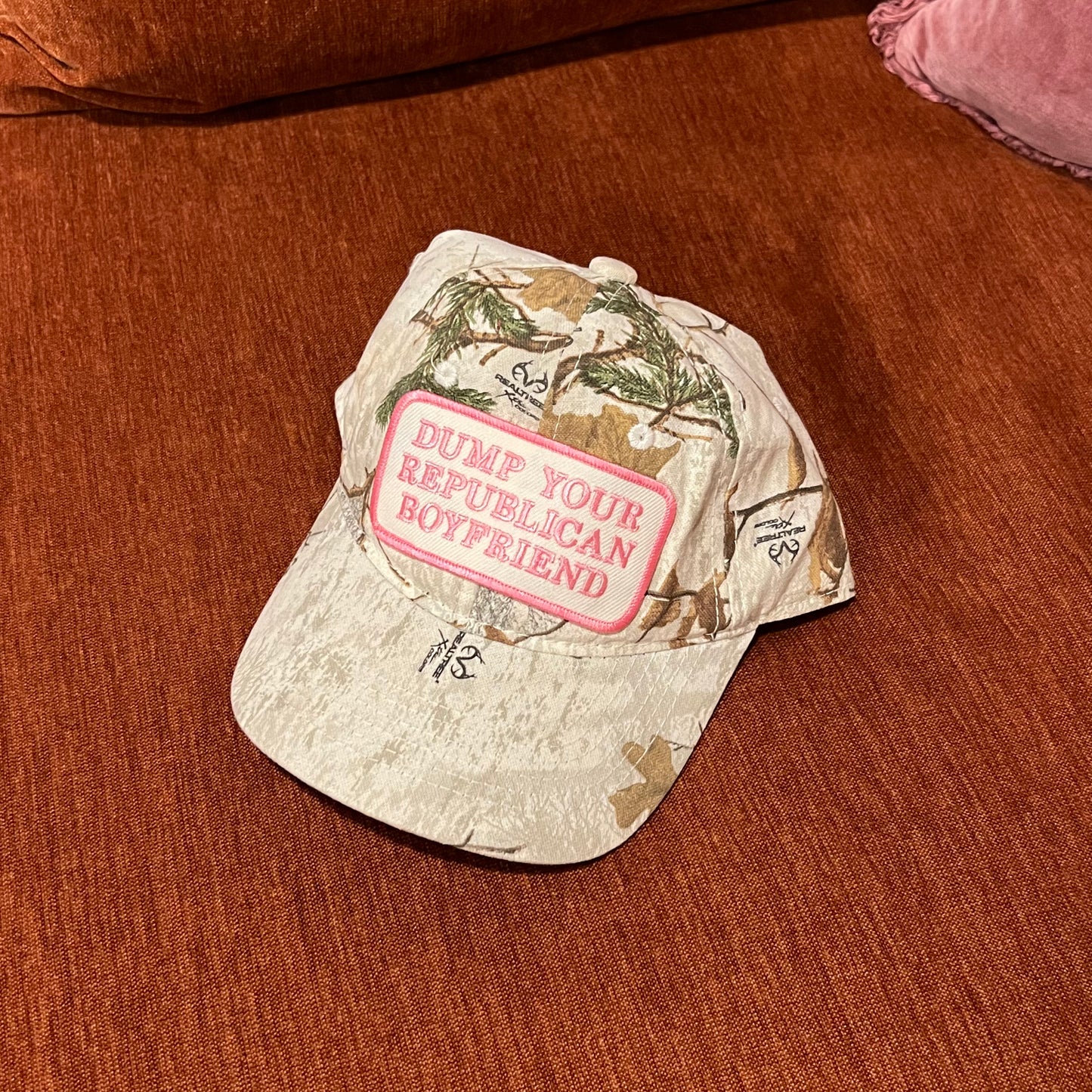 DUMP YOUR REPUBLICAN BOYFRIEND white camo hat