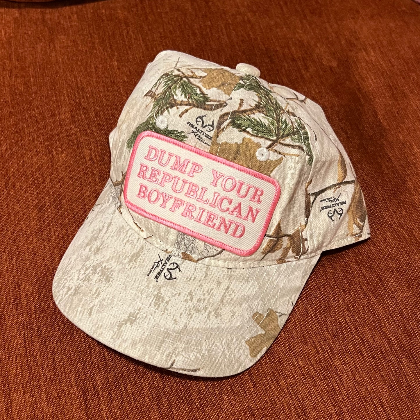DUMP YOUR REPUBLICAN BOYFRIEND white camo hat