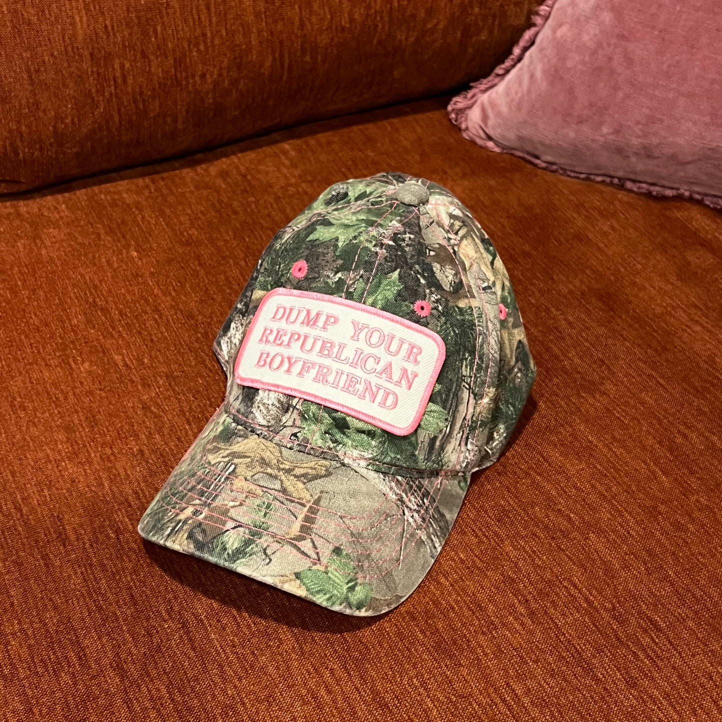 DUMP YOUR REPUBLICAN BOYFRIEND camo hat