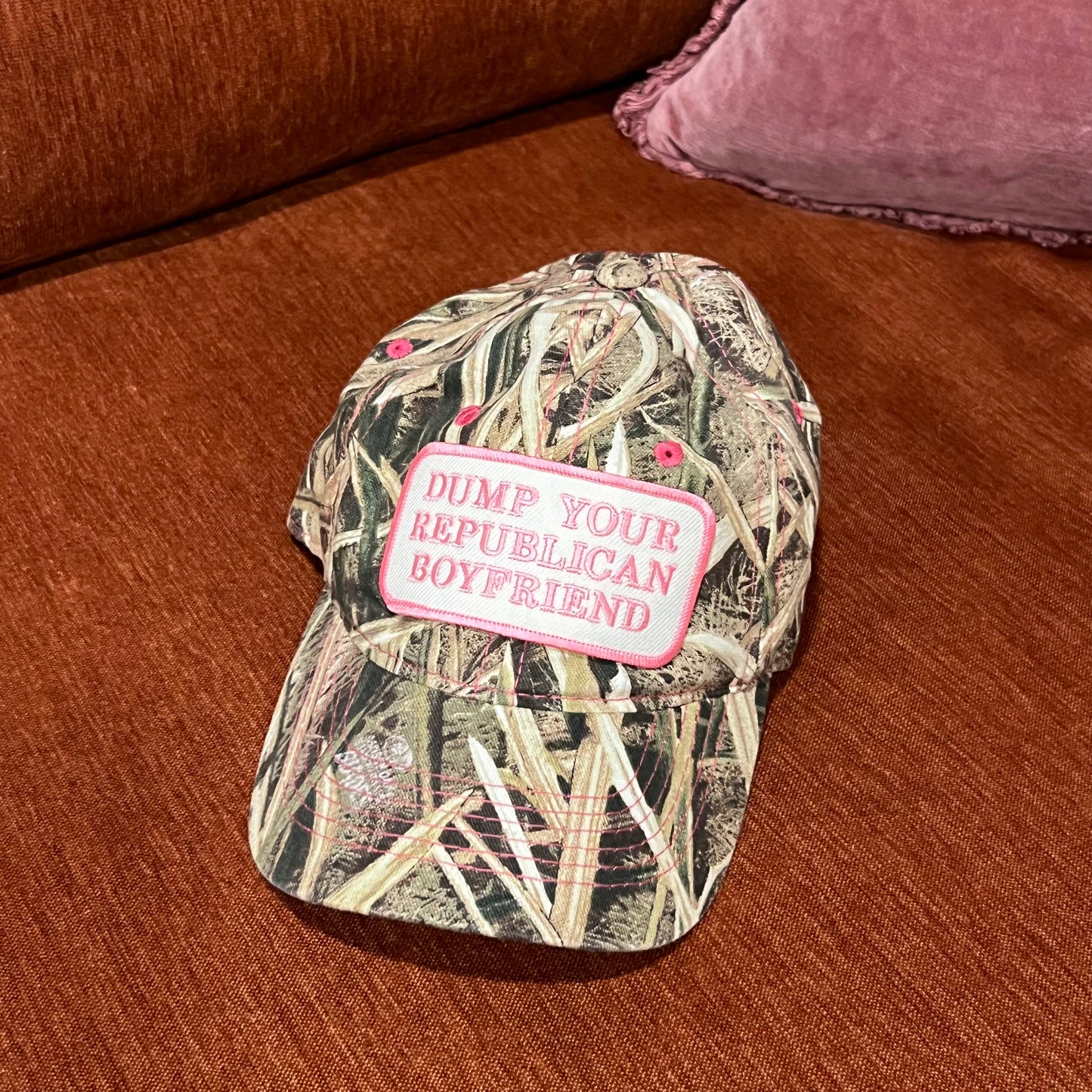 DUMP YOUR REPUBLICAN BOYFRIEND camo hat