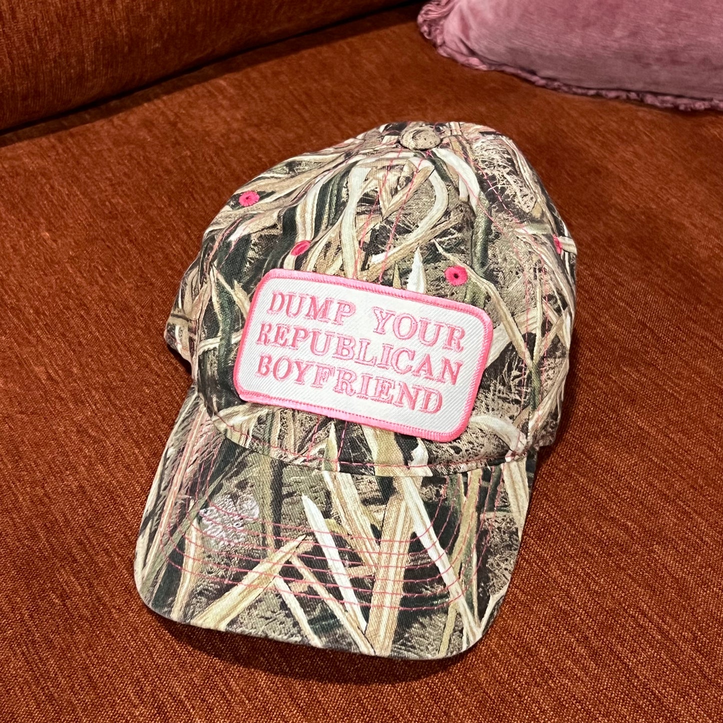DUMP YOUR REPUBLICAN BOYFRIEND camo hat