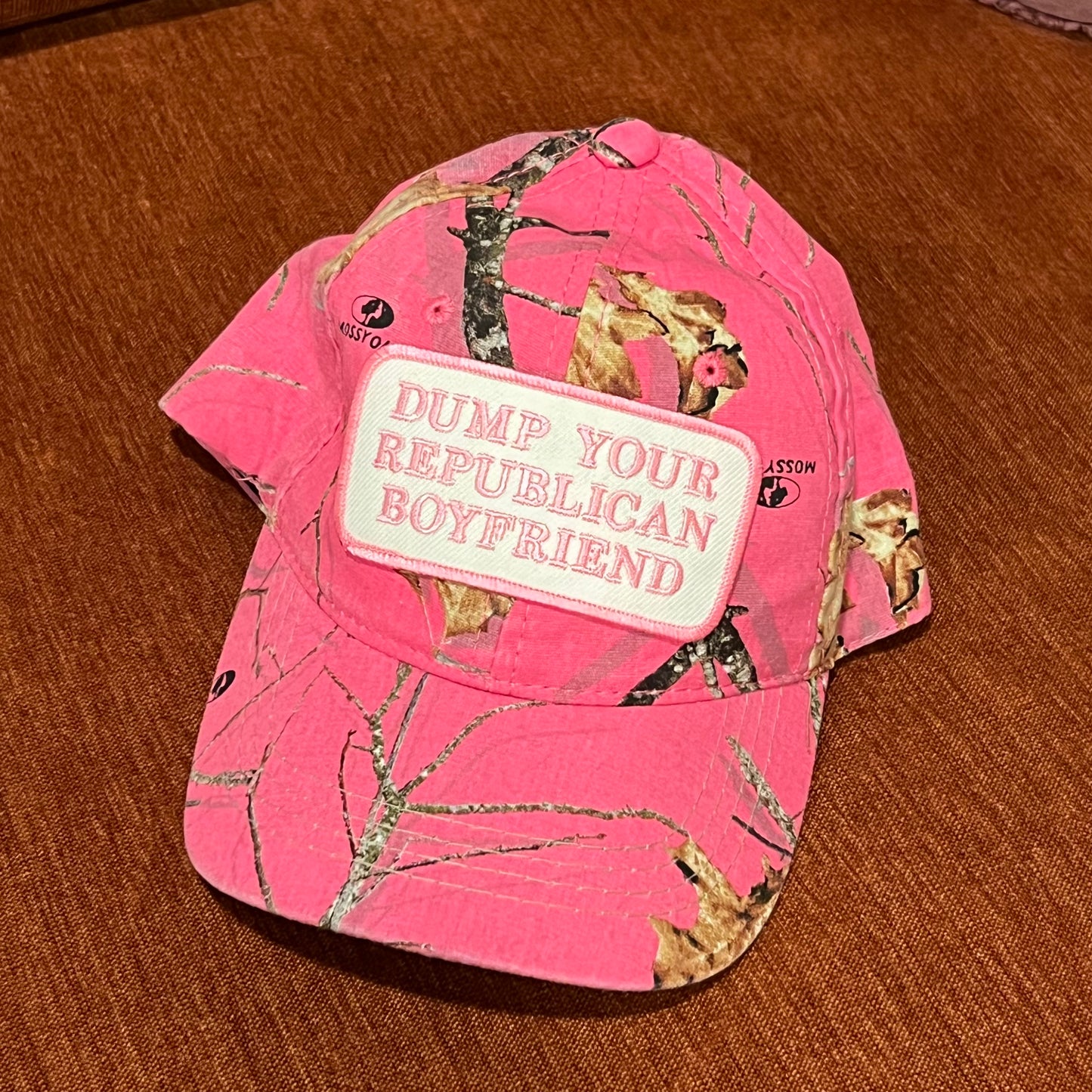 DUMP YOUR REPUBLICAN BOYFRIEND pink camo hat