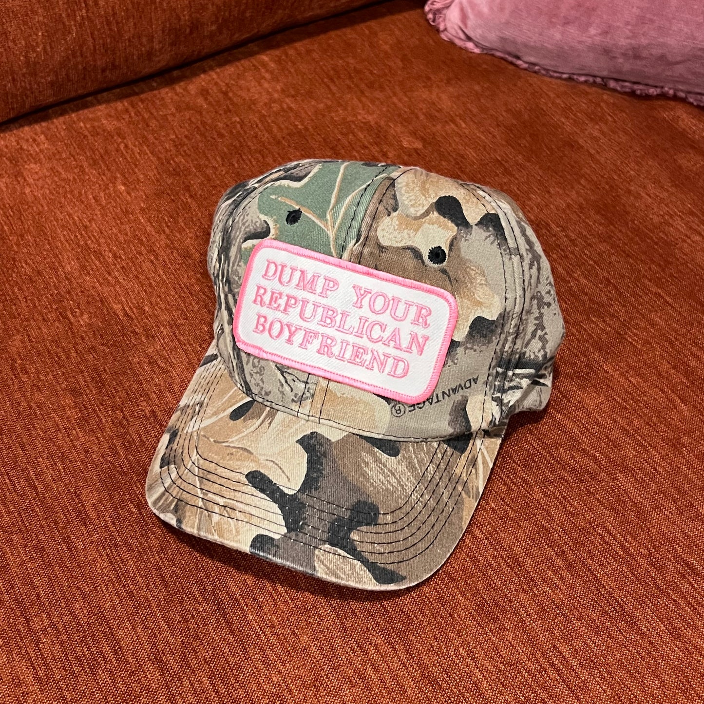 DUMP YOUR REPUBLICAN BOYFRIEND camo hat