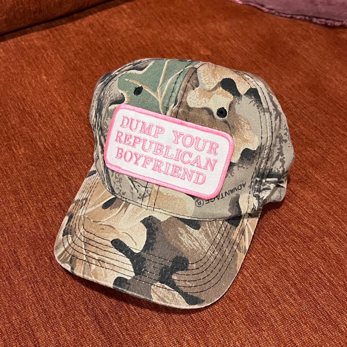 DUMP YOUR REPUBLICAN BOYFRIEND camo hat