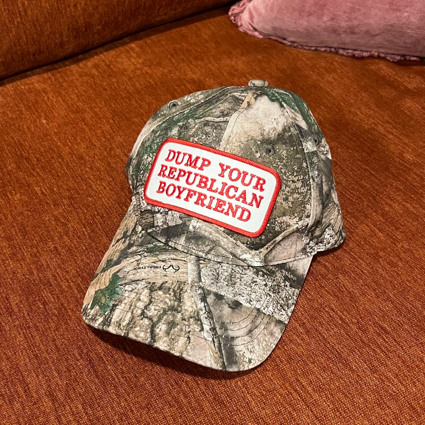 DUMP YOUR REPUBLICAN BOYFRIEND camo hat