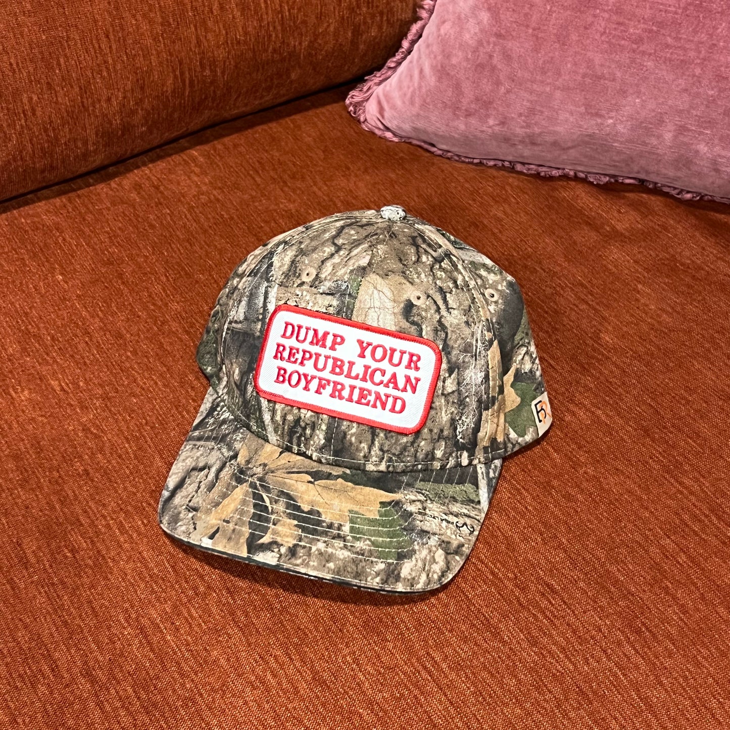 DUMP YOUR REPUBLICAN BOYFRIEND camo hat