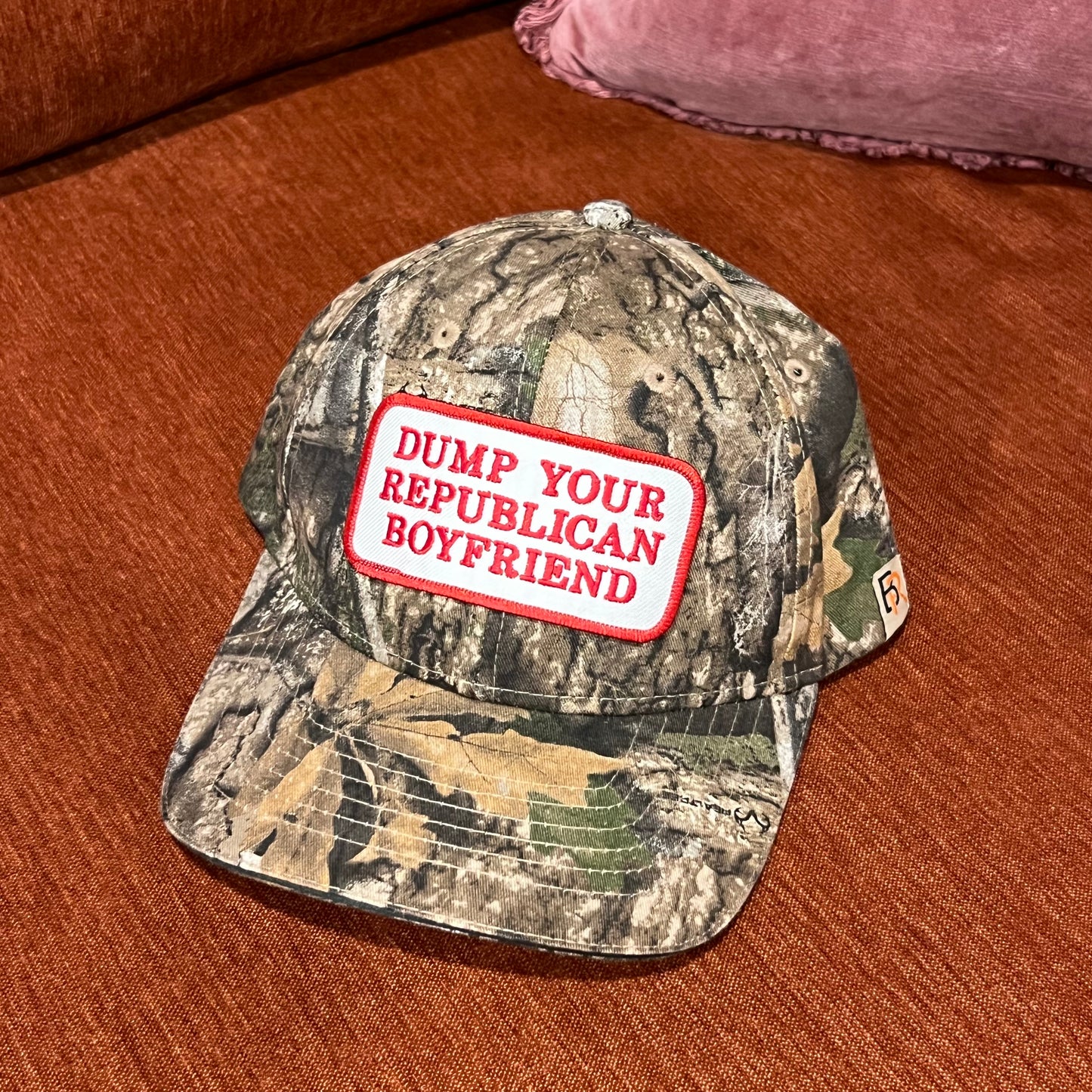 DUMP YOUR REPUBLICAN BOYFRIEND camo hat