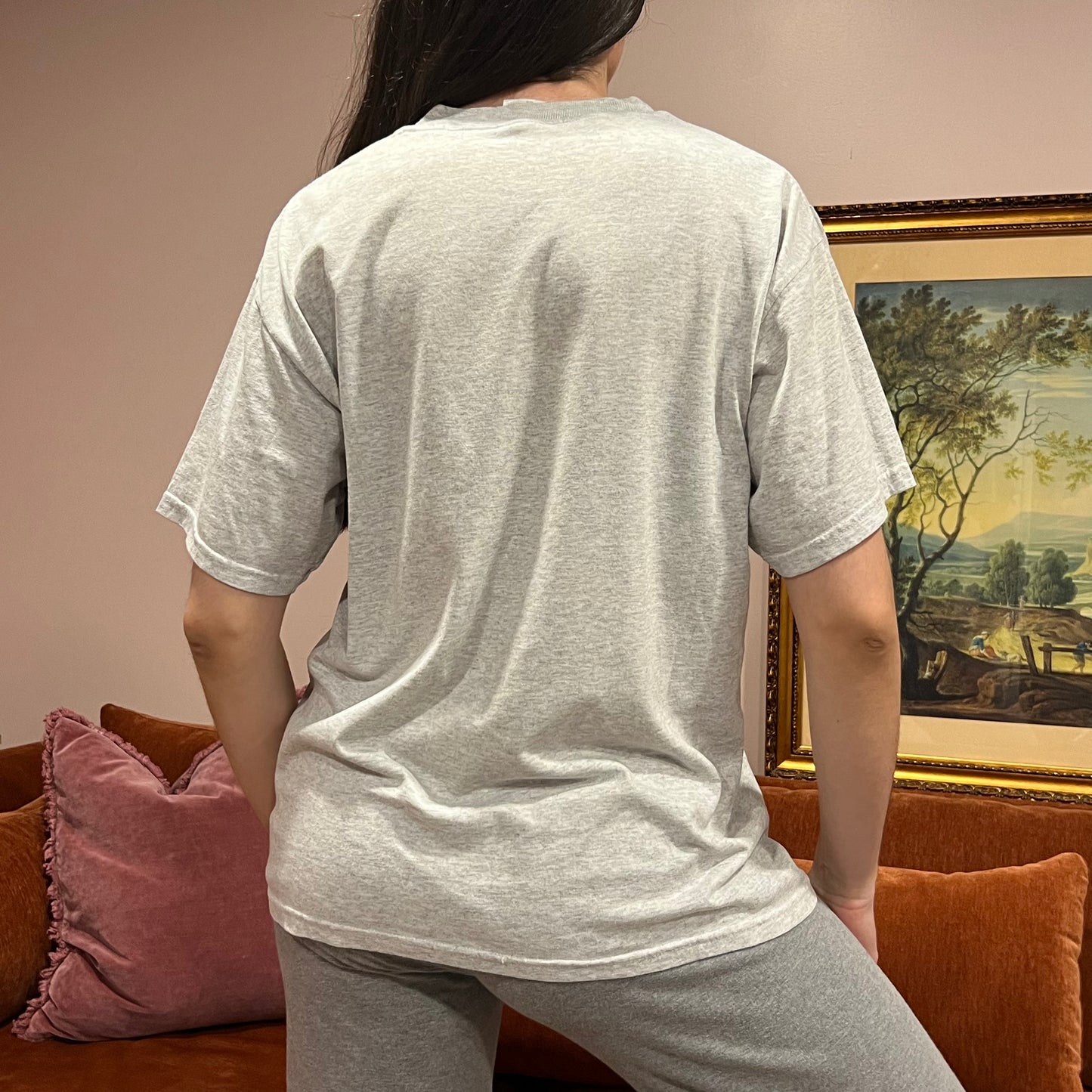 DIVORCE YOUR REPUBLICAN HUSBAND animal t-shirt with pink text (L)