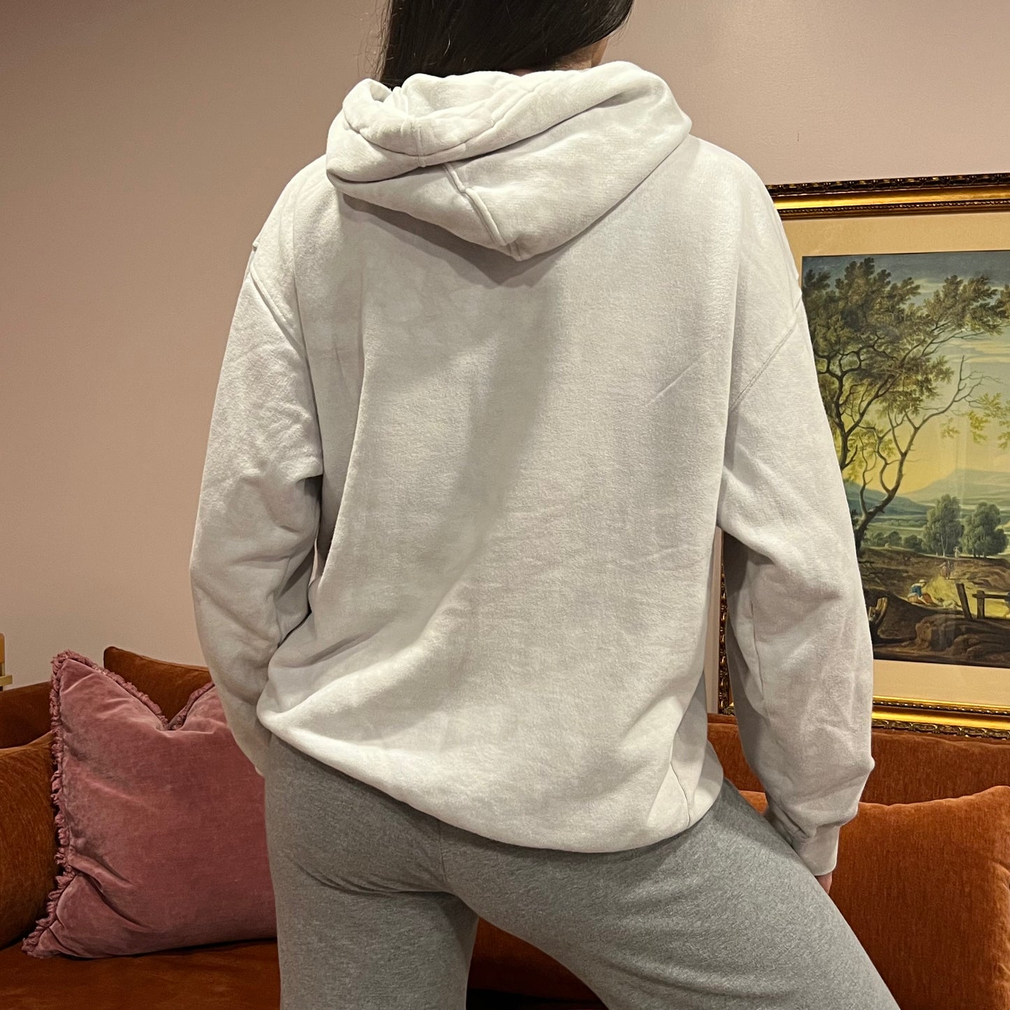 DUMP YOUR REPUBLICAN BOYFRIEND animal hoodie with pink text (M)