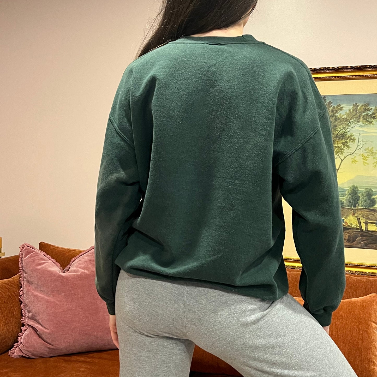 DUMP YOUR REPUBLICAN BOYFRIEND animal crewneck with orange text (L)