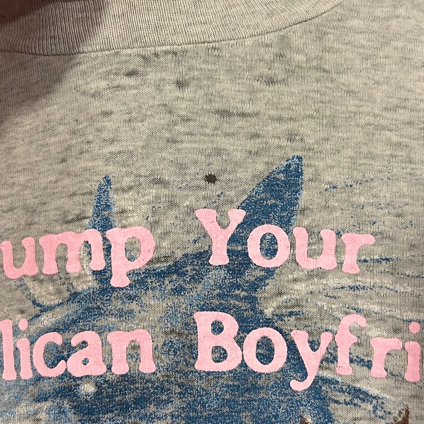 DUMP YOUR REPUBLICAN BOYFRIEND animal t-shirt with pink text (L)