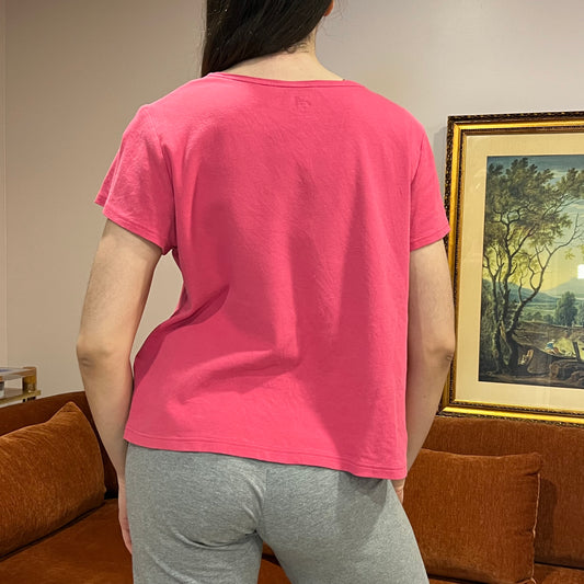 DUMP YOUR REPUBLICAN BOYFRIEND pink t-shirt with white text (XL)