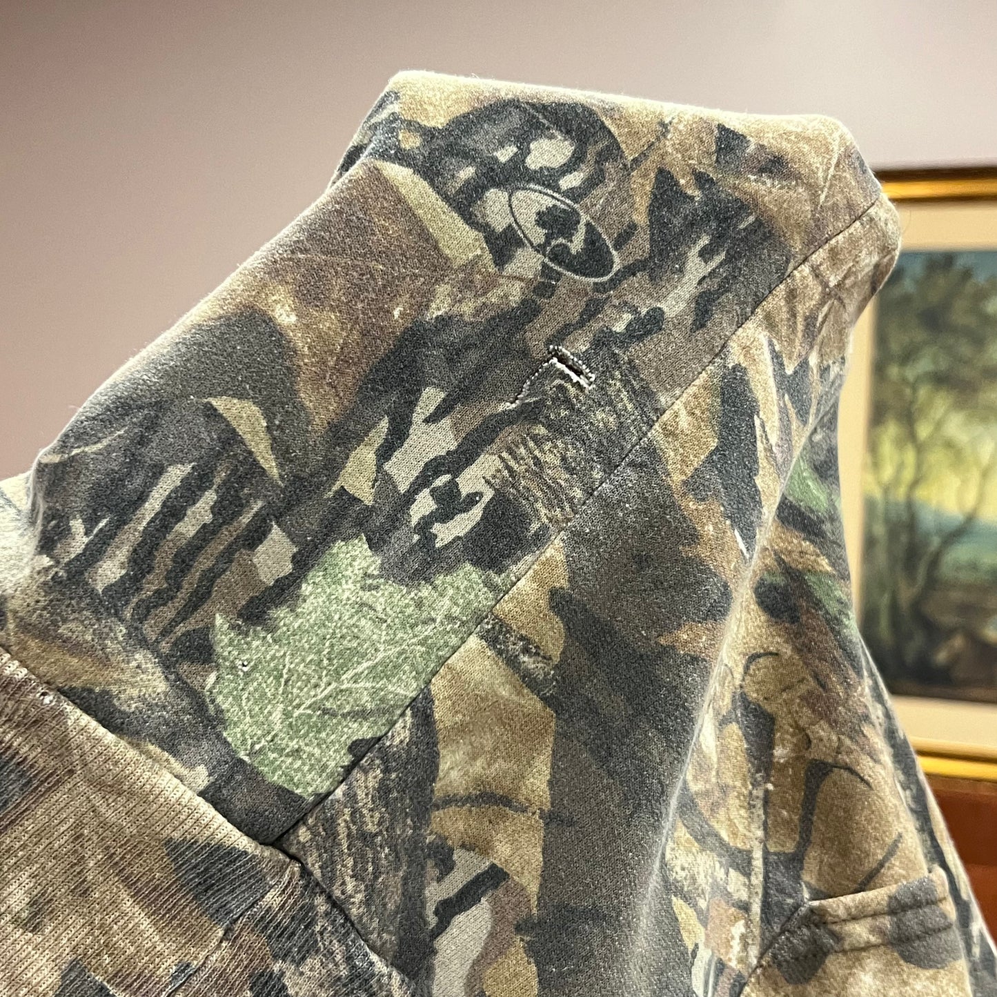 DIVORCE YOUR REPUBLICAN HUSBAND camo zip-up with pink text (XL)