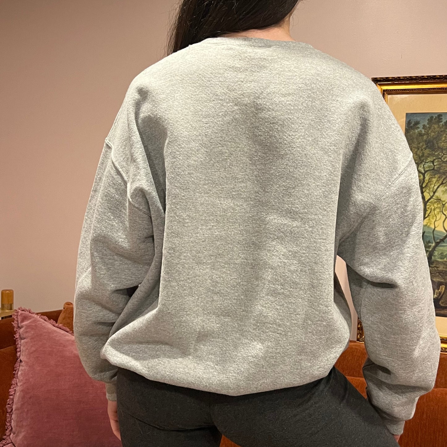 DUMP YOUR REPUBLICAN BOYFRIEND animal crewneck with orange text (L)